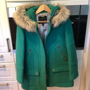 J Crew Chateau Parka- Green Size 4